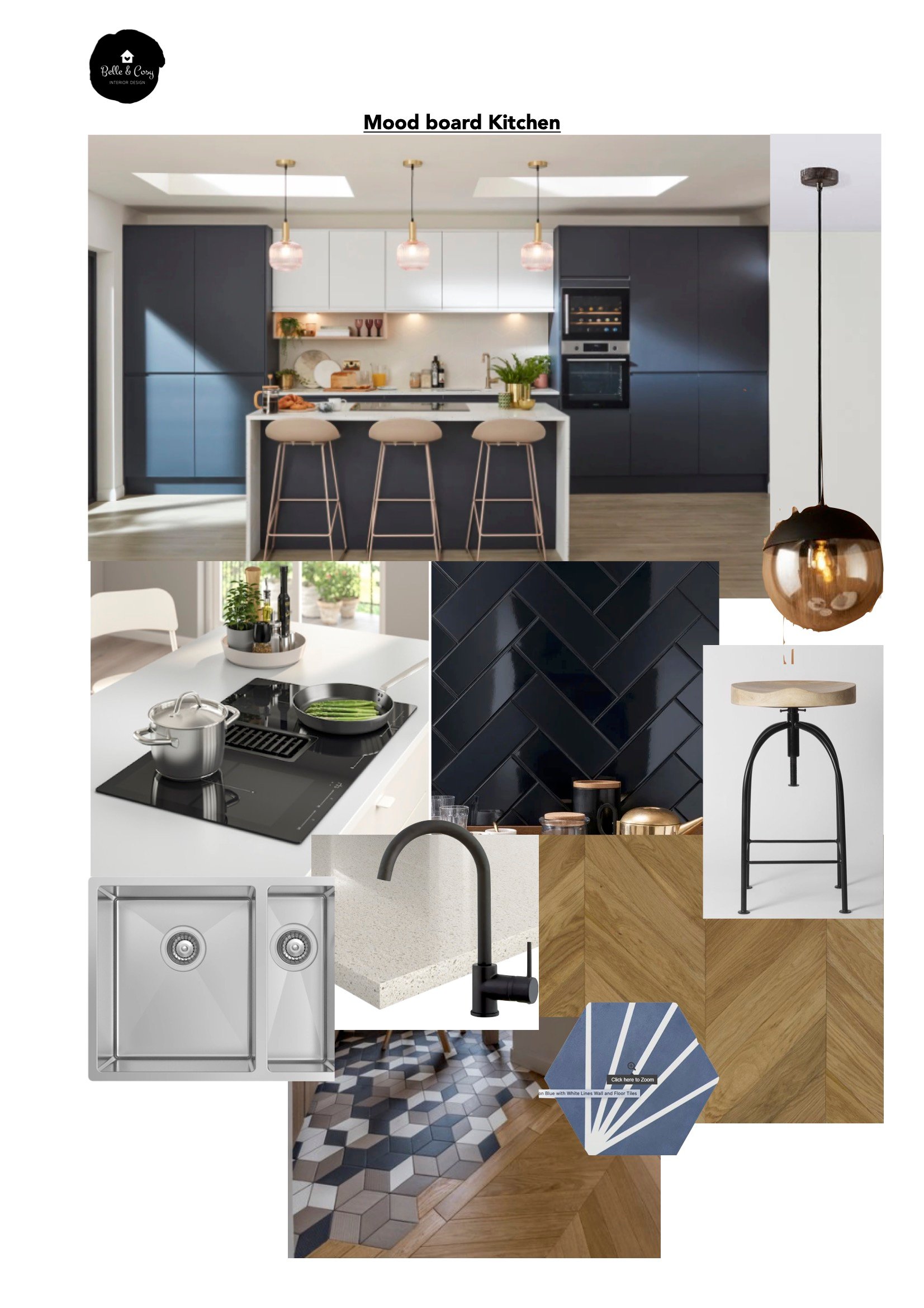 Belle & Cosy Interior Design Fulham project moodboard 1