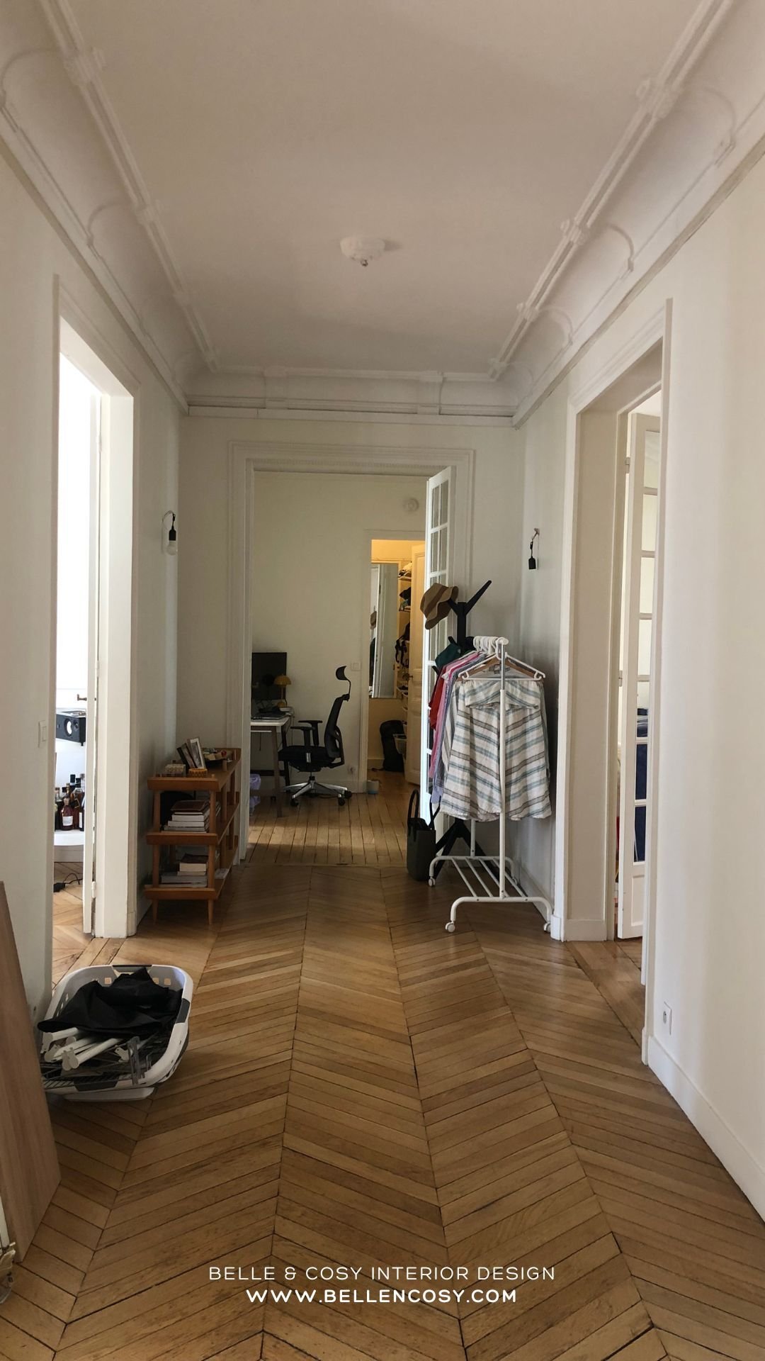 Belle & Cosy Interior Design Paris project hallway before