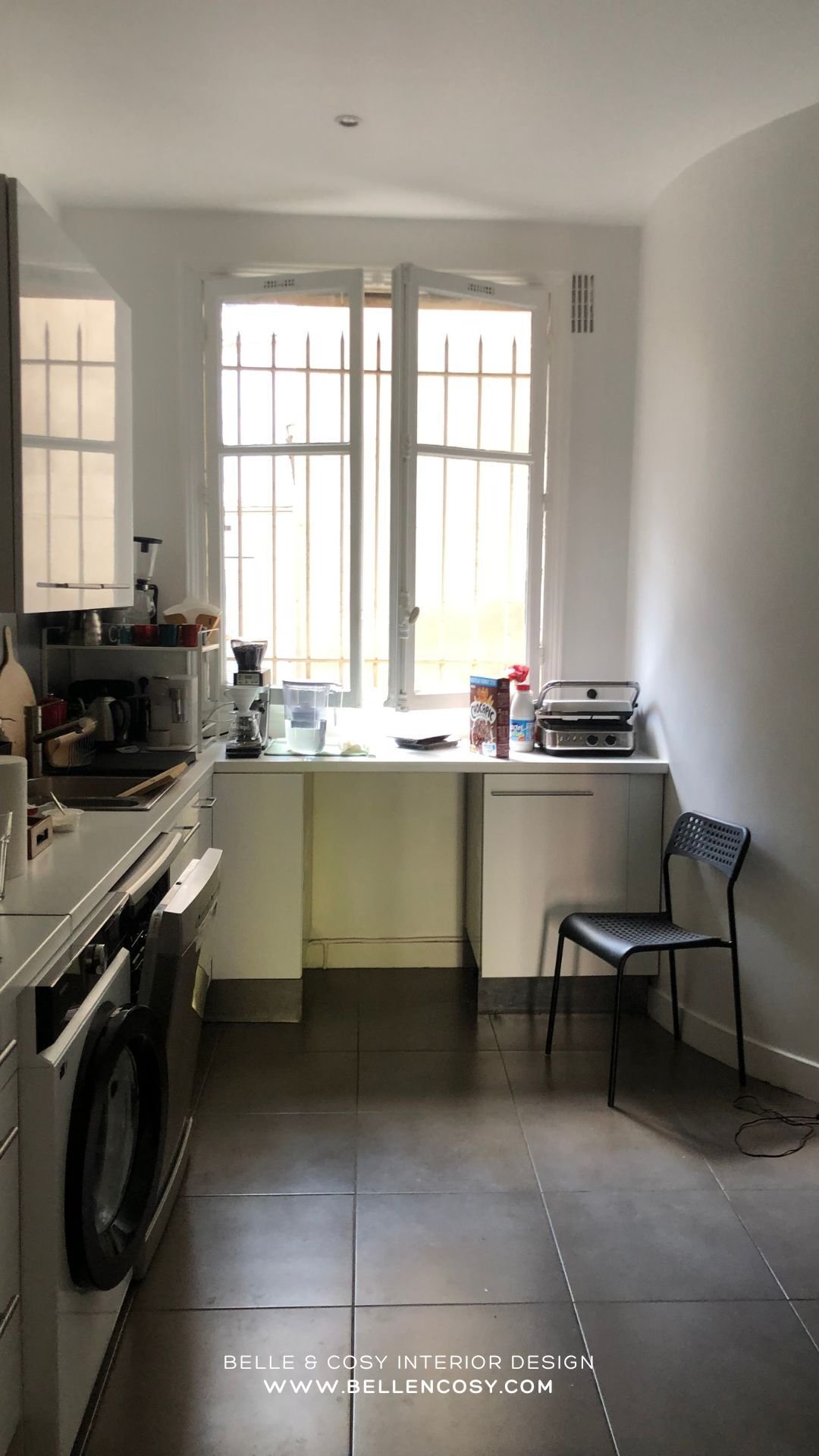 Belle & Cosy Interior Design Paris project kitchen before